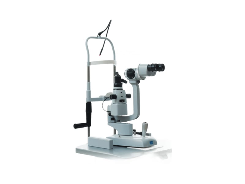 SureBright SL980N Elite examination slit lamp, distributed by PrecisionMed